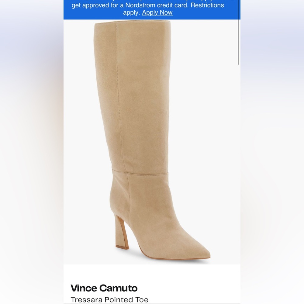 Vince Camuto Tressara Beige Heeled Boots